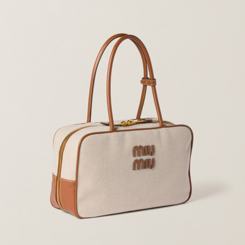 Miu Miu Beau canvas and leather bag
