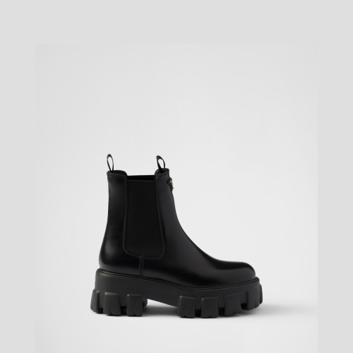 Prada Monolith brushed leather Chelsea boots