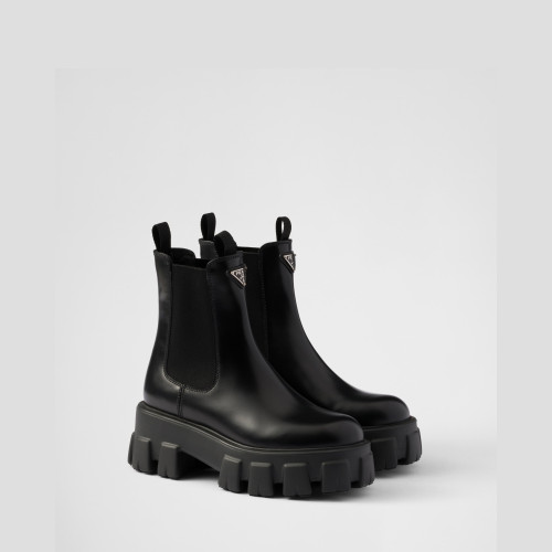 Prada Monolith brushed leather Chelsea boots