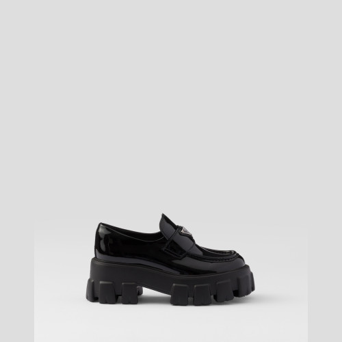 Prada Monolith patent leather loafers