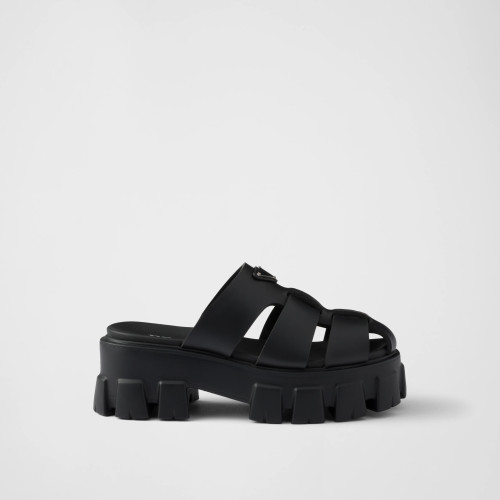 Prada Monolith rubber mules