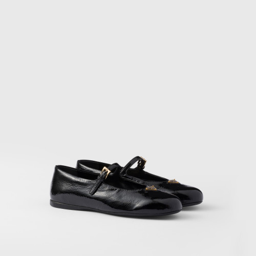 Prada Naplak Patent Leather Ballerinas