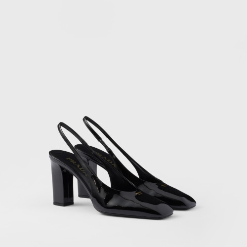 Prada Patent Leather Slingback Pumps