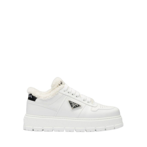 Prada Shearling-lined platform sneakers