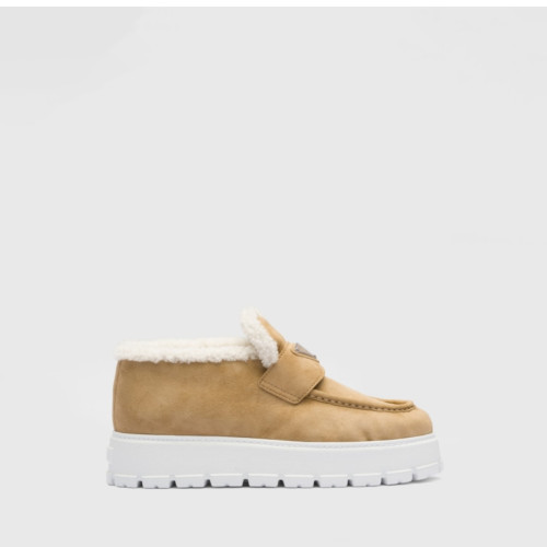 Prada Suede loafer booties
