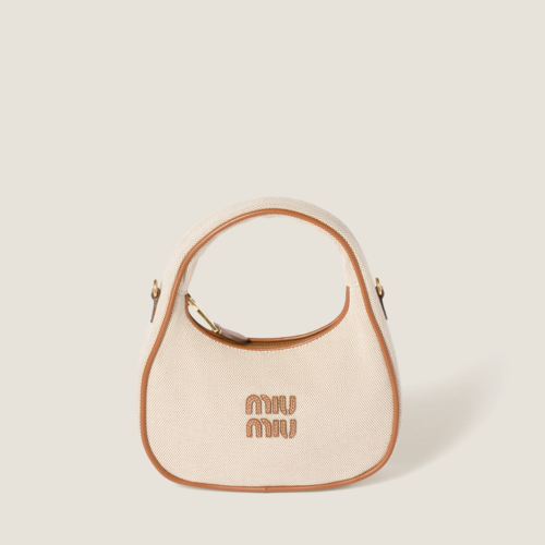 Miu Miu Wander canvas and leather bag