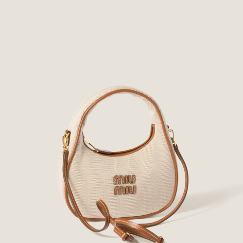 Miu Miu Wander canvas and leather bag