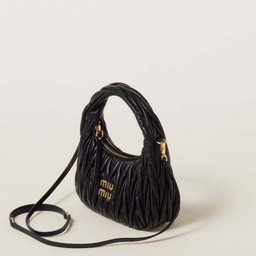 Miu Miu Wander matelass nappa leather hobo bag