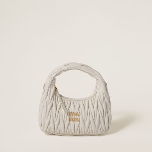 Miu Miu Wander matelass nappa leather hobo bag