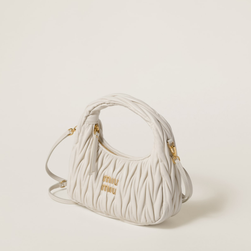Miu Miu Wander matelass nappa leather hobo bag