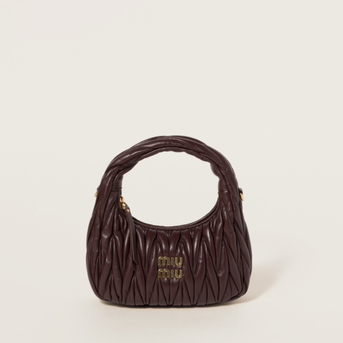 Miu Miu Wander matelass nappa leather hobo bag