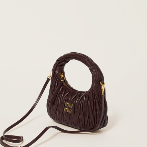 Miu Miu Wander matelass nappa leather hobo bag