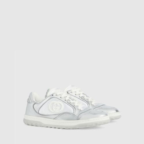 Gucci MAC80 Sneakers in Metallic silver leather