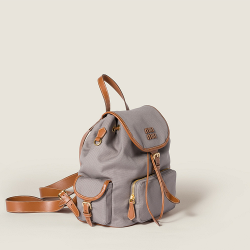 Miu Miu Canvas and leather backpack