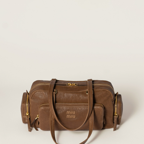 Miu Miu Pocket washed nappa leather bag