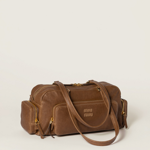 Miu Miu Pocket washed nappa leather bag