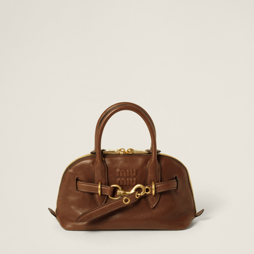 Miu Miu Aventure nappa leather top-handle bag