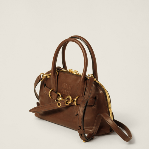 Miu Miu Aventure nappa leather top-handle bag