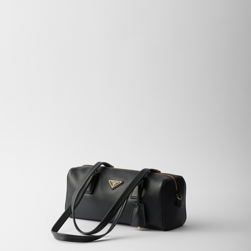 Prada Medium leather top-handle bag with padlock