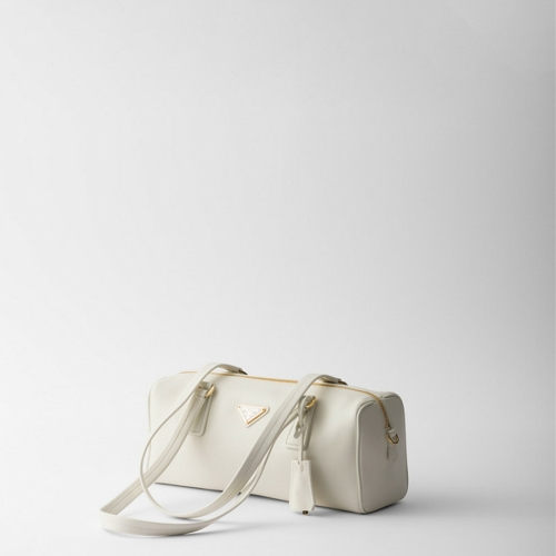 Prada Medium leather top-handle bag with padlock