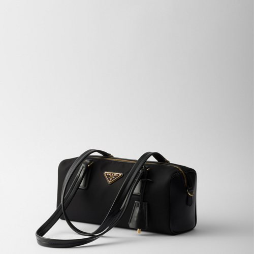 Prada Re-Nylon and leather medium top-handle bag
