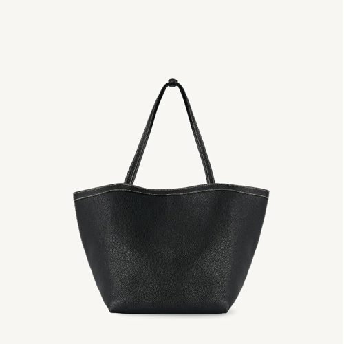 The Row Park Tote Three Stitch Bag in Leather