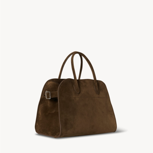 The Row Soft Margaux 12 Bag in Suede