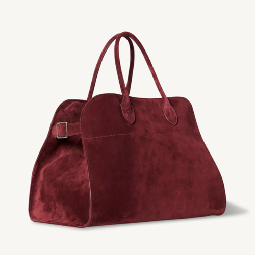 The Row Soft Margaux 15 Bag in Suede
