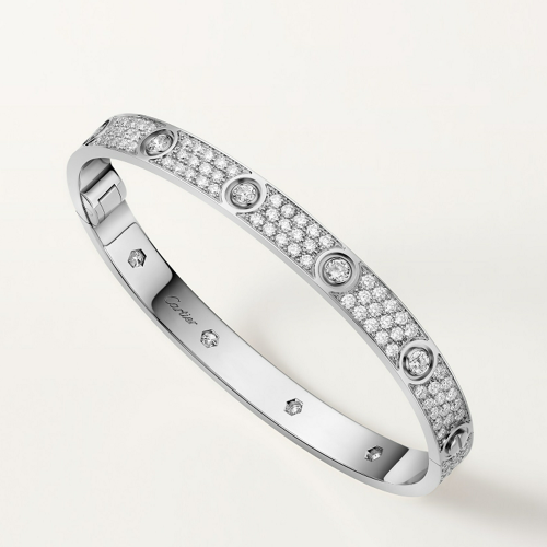 Cartier LOVE bracelet classic model paved 10 diamonds