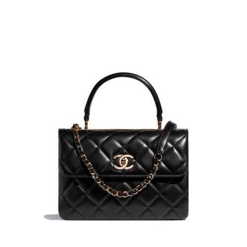 CHANEL FLAP BAG WITH TOP HANDLE