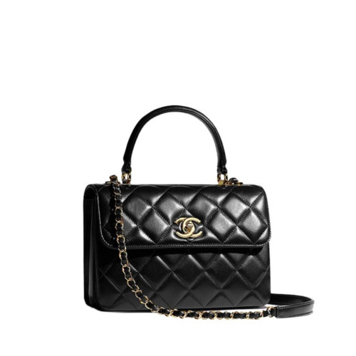 CHANEL FLAP BAG WITH TOP HANDLE