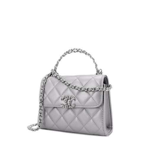 CHANEL FLAP BAG WITH TOP HANDLE