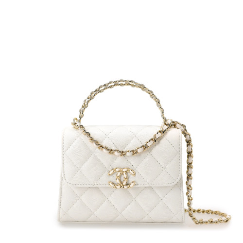 CHANEL FLAP BAG WITH TOP HANDLE