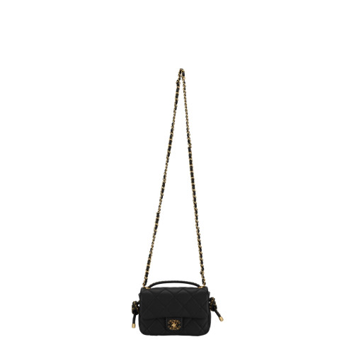 CHANEL FLAP BAG WITH TOP HANDLE