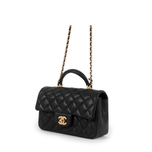CHANEL MINI FLAP BAG WITH TOP HANDLE
