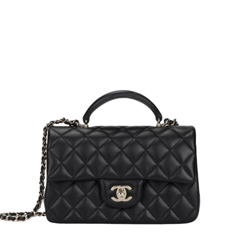 CHANEL MINI FLAP BAG WITH TOP HANDLE