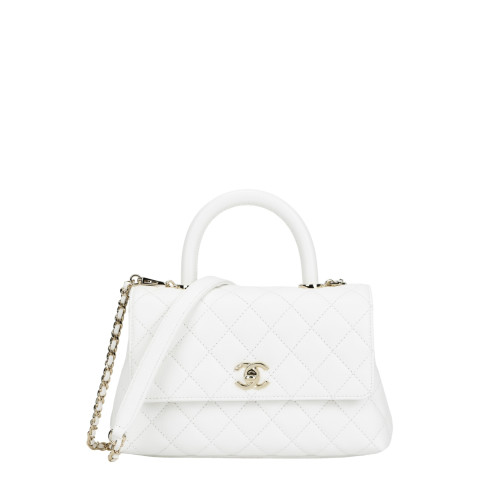 CHANEL FLAP BAG WITH TOP HANDLE