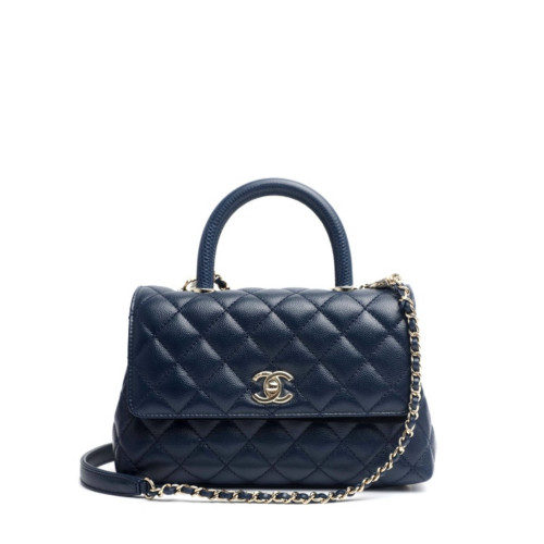 CHANEL FLAP BAG WITH TOP HANDLE