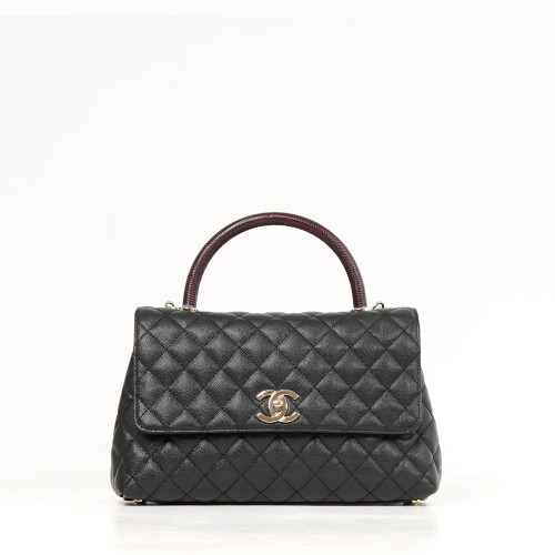 CHANEL FLAP BAG WITH TOP HANDLE