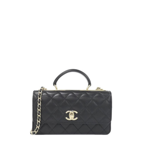CHANEL FLAP BAG WITH TOP HANDLE