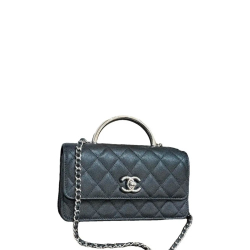 CHANEL FLAP BAG WITH TOP HANDLE