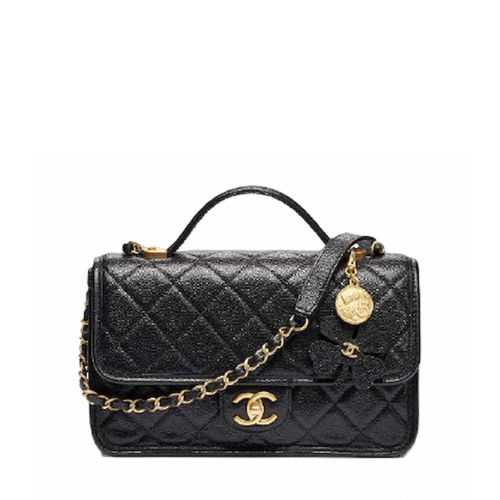 CHANEL FLAP BAG WITH TOP HANDLE