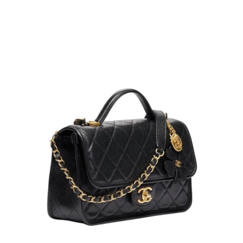 CHANEL FLAP BAG WITH TOP HANDLE