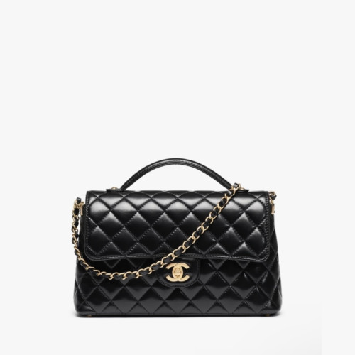 CHANEL FLAP BAG WITH TOP HANDLE