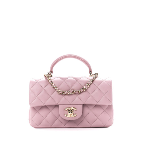 CHANEL MINI FLAP BAG WITH TOP HANDLE