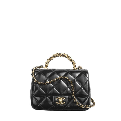 CHANEL MINI FLAP BAG WITH TOP HANDLE