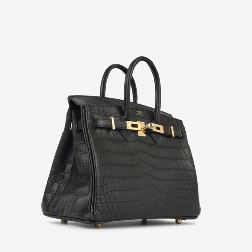 Hermes Birkin 25 Nile Crocodile Noir Gold