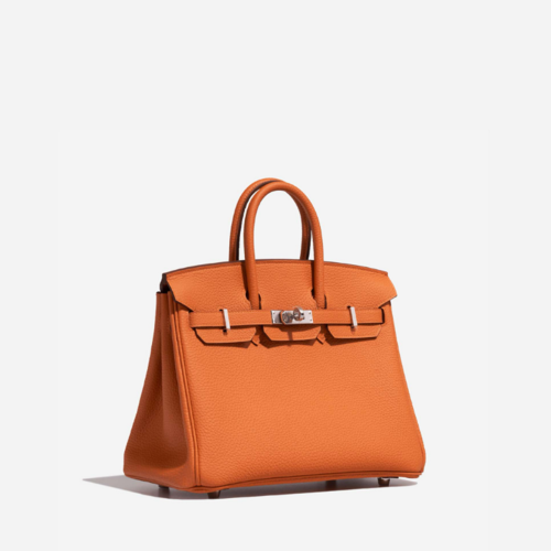 Hermes Birkin 25 Togo Orange Silver