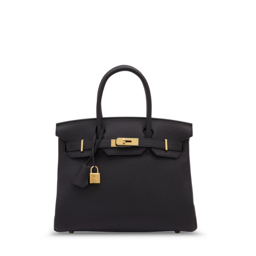 Hermes Birkin 30 Togo Noir Gold