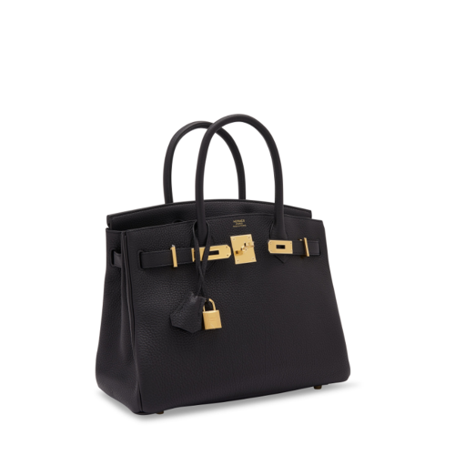 Hermes Birkin 30 Togo Noir Gold